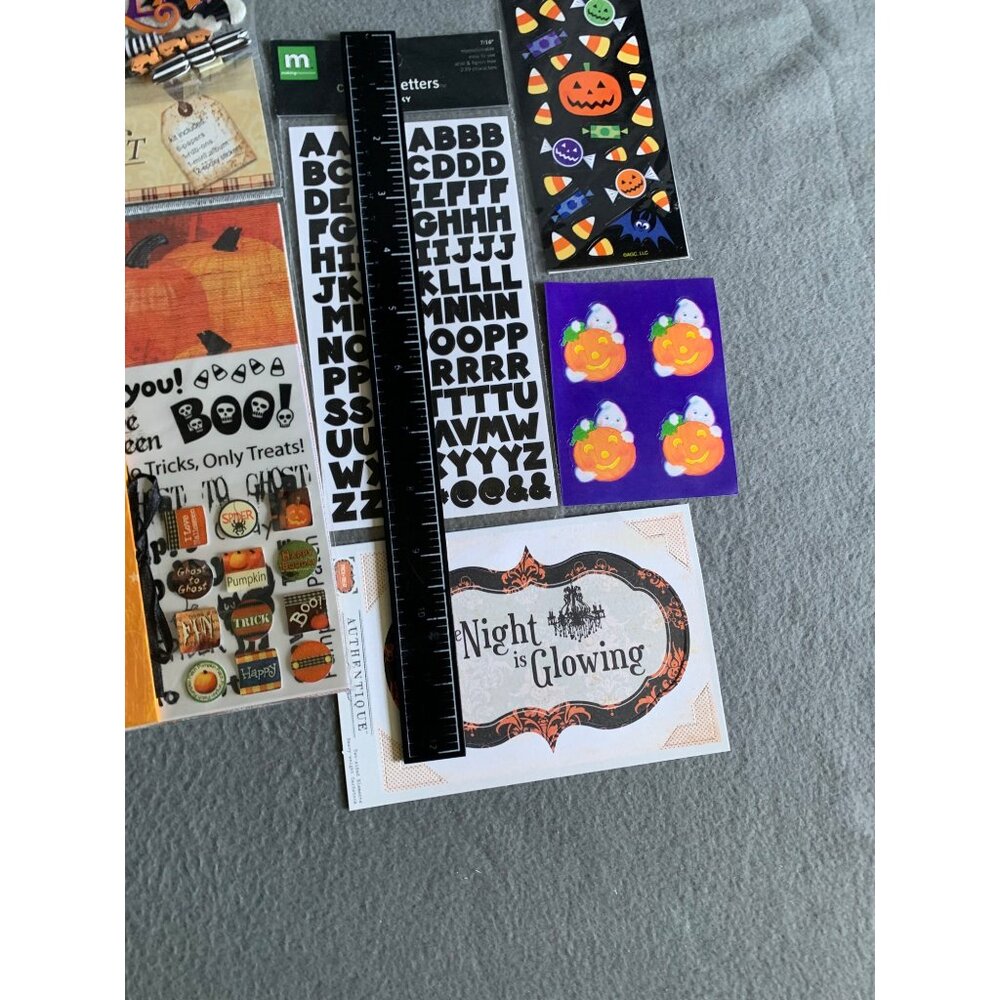 Halloween Scrapbook Kit With Stickers & Creative Letters - Picture 6 of 8
